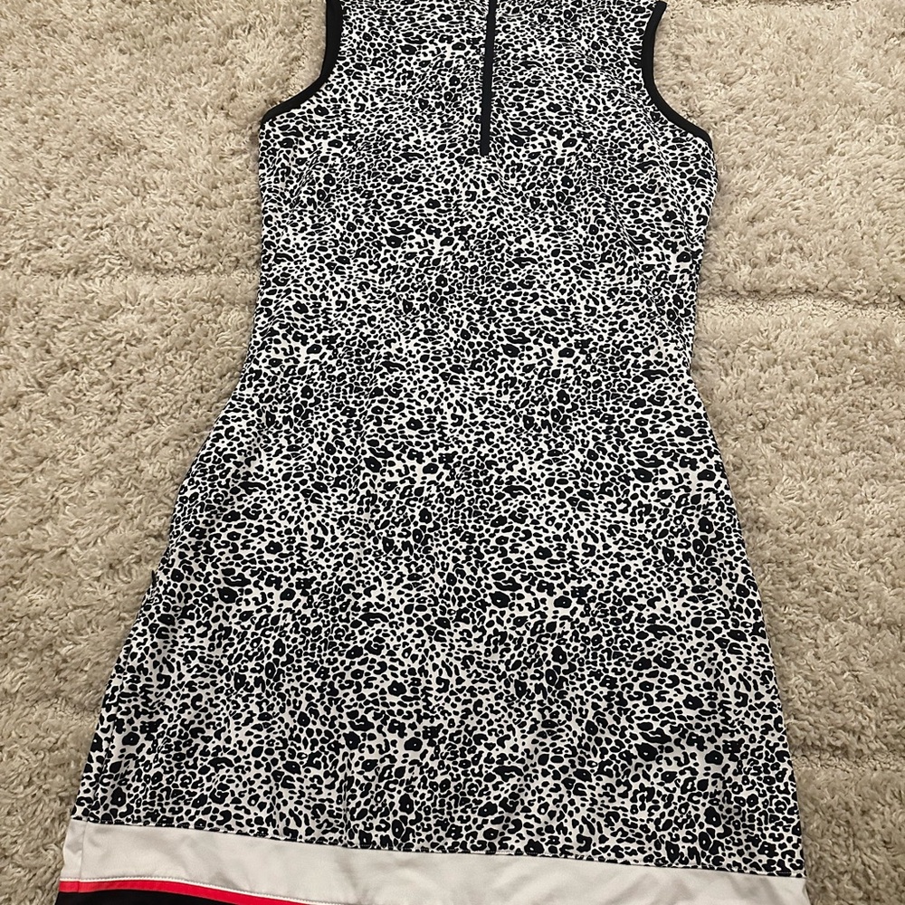 Tail White Label Black and White Animal Print Dress